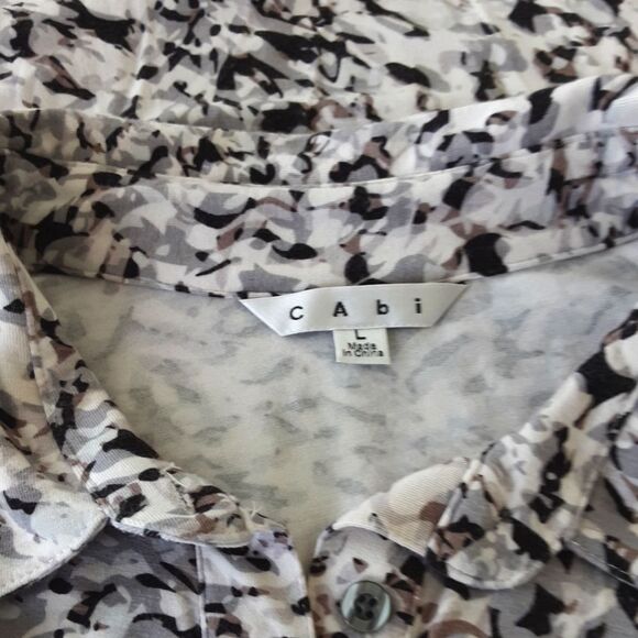 CAbi #822 ANIMAL PRINT JERSEY SHIRT DRESS SZ L (12) - Picture 9 of 9